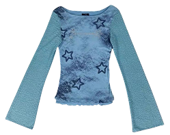 Light blue Long-Sleeved Top